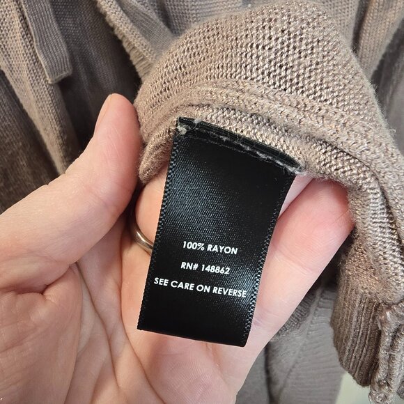 Torrid Brown Cardigan Size 1 Tie Waist Hood Soft - Picture 4 of 10